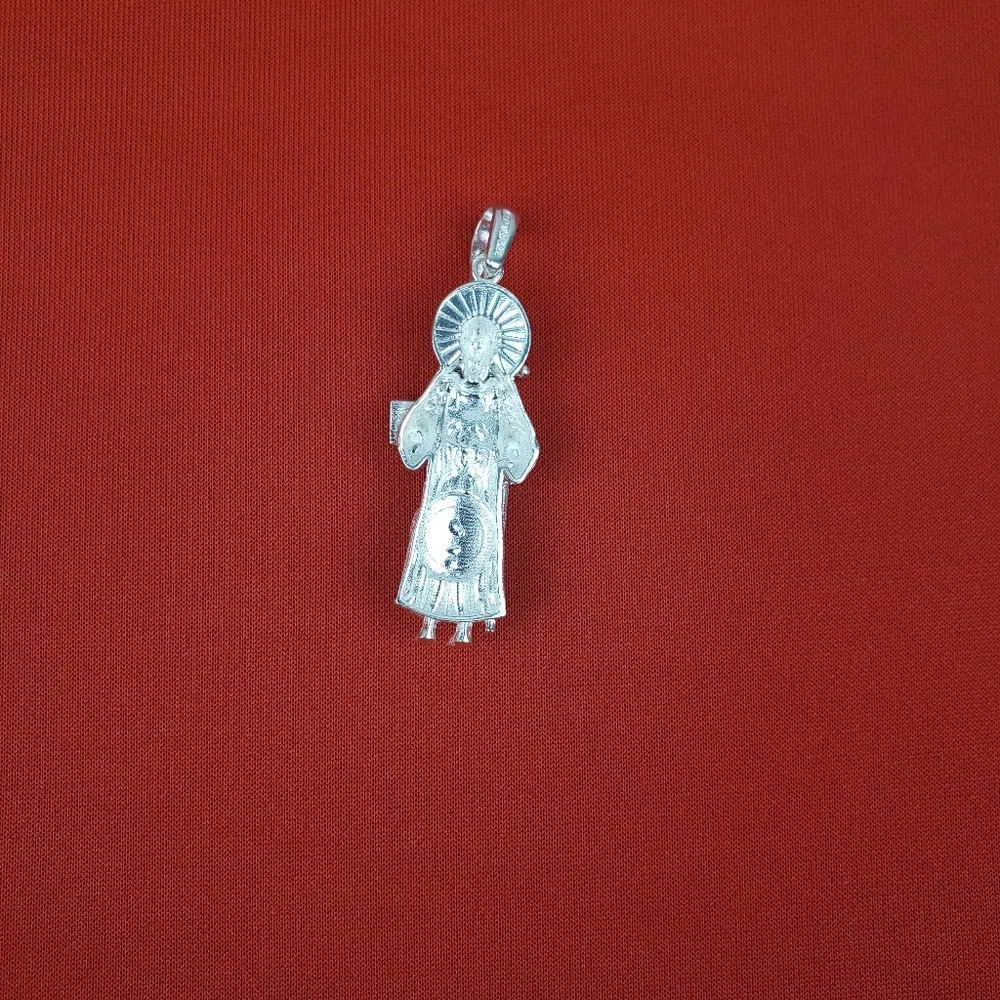 925‎ sterling silver Saint benedict pendant